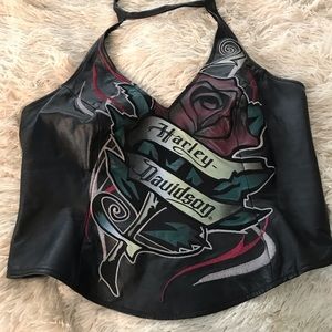 Harley Davidson Leather halter.